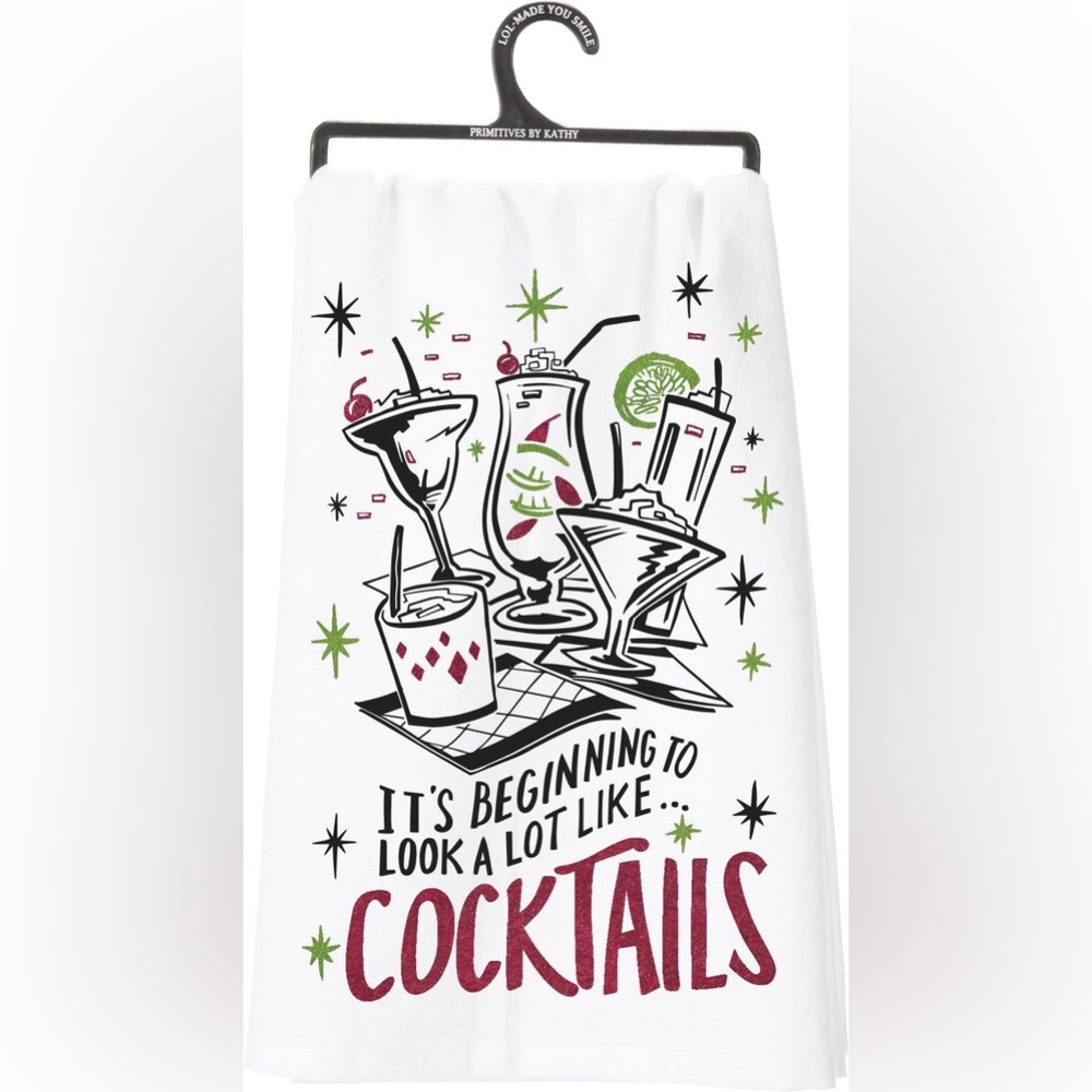 To Look A Lot Like Cocktails - Kitchen Towel